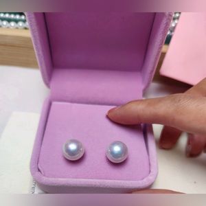 14k gold pearl earrings